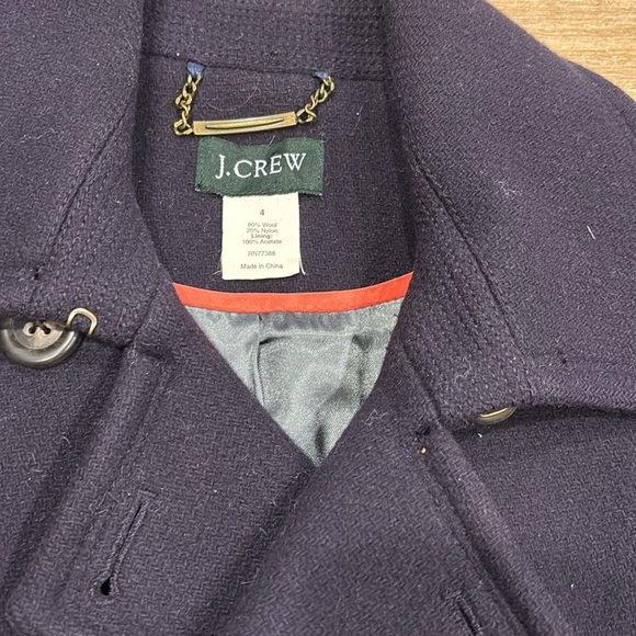 J Crew classic long Peacoat - Picture 5 of 8